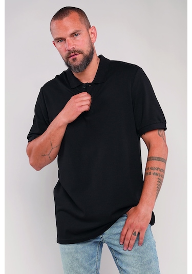 Gabria Polo Yaka Erkek T-shirt Siyah