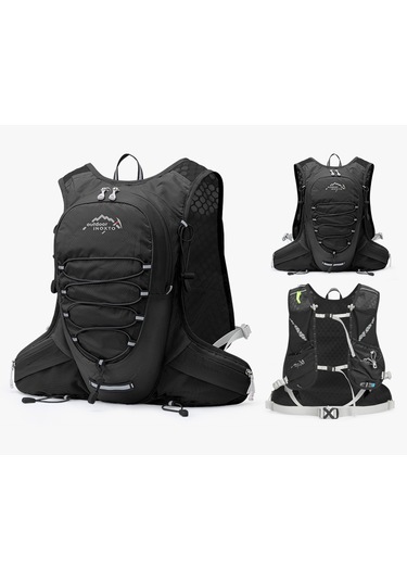 Inoxto 12 L Siyah Dağcılık Koşu Ve Bisiklet Omuz Çantası Siyah