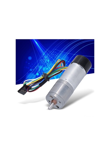 Dianziye 12v 280rpm Hall Kodlayıcıli Dc Redüksiyon Motoru, Akıllı Araçlar İçin Sürtünme Dayanıklı Metal Gövde, Hız Ölçümü Ve Sinyal Geri Bildirimi