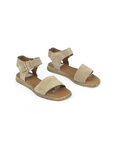 Ziya, Kadın Hakiki Deri Sandalet 1511047z713 Bej 1511047z713 340 Bej