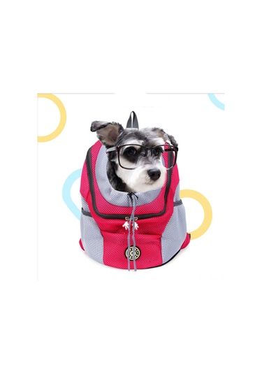 Padalink Küçük Boy Pembe Kedi Köpek Sırt Çantası - Dışarı Çıkarken İçin Havalandırmalı Konforlu Tel Çekerli Tasarım