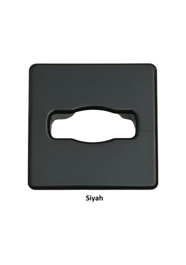 Adilon Masaüstü Kablo Kanalı Deliği Kapağı, Kare, Siyah 6 Cm