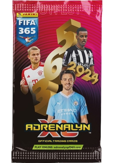 Panini Adrenalyn Fifa 365 - 2024 Official Trading Card Futbolcu Kartları Etiketi 16 Paket