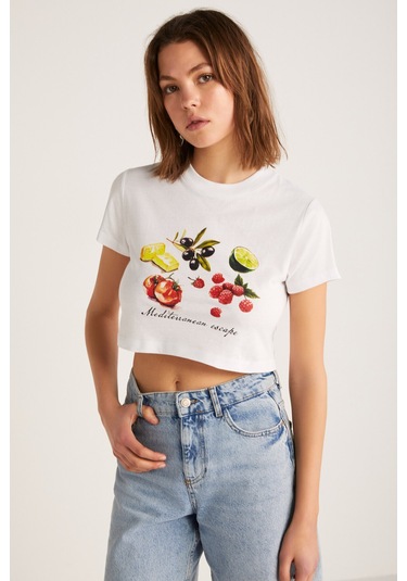 Ethıquet SERENE Kadın Beyaz T-Shirt