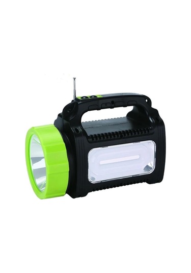 Powerdex Pd-9090 Cob Ledli Solar Şarjlı El Feneri Yeşil - Siyah