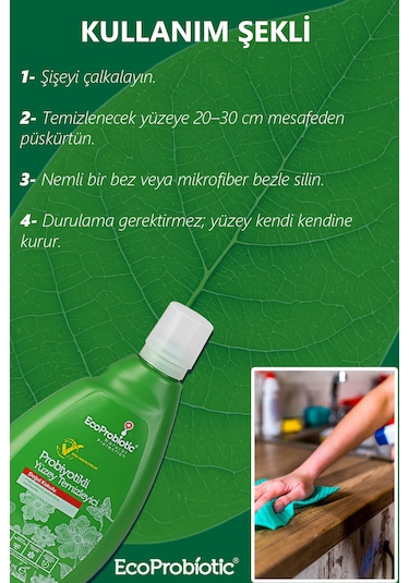 Probiyotikli Yüzey Temizleyici Cam,metal,ahşap Yüzey Temizleyici 400 Ml Tekli