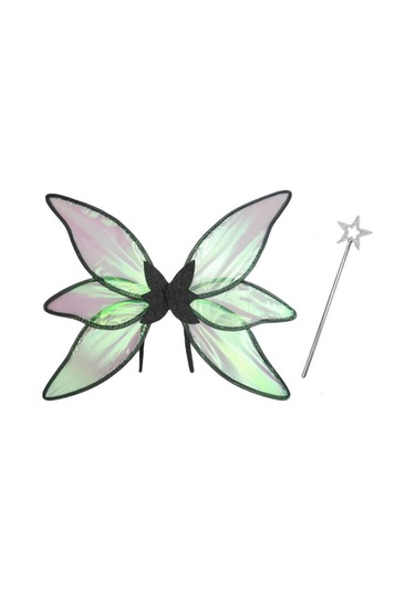 Tatil Partisi Cosplay Giydirme 6 Parça Renkli Kanatlar 2 Parça Set-siyah