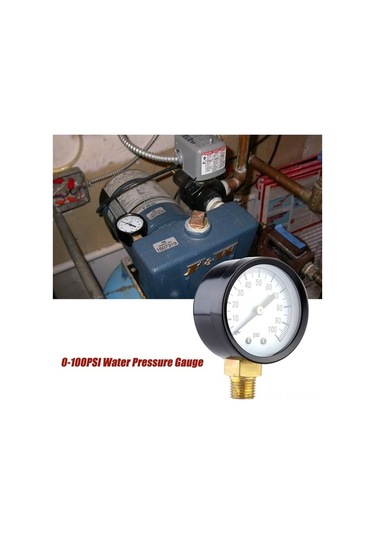 Besthome1 0-100 Psı Pirinç Bağlantılı Su Basınç Göstergesi, Kuyu Pompası Havuz Filtresi İçin