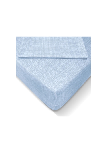 Alla Turca Ranforce 100x200 Cm Lastikli Çarşaf Seti - Açık Mavi