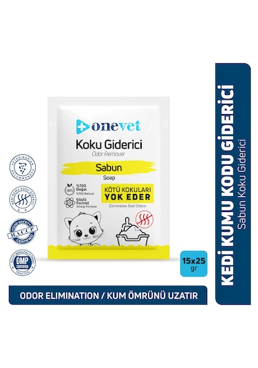 Onevet Kedi Koku Giderici Sabun Kokulu 25 Gr. 15 Adet Oc201b15