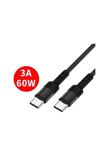 Suntek USB C Veri Kablosu 3.8 MM 100 CM Siyah