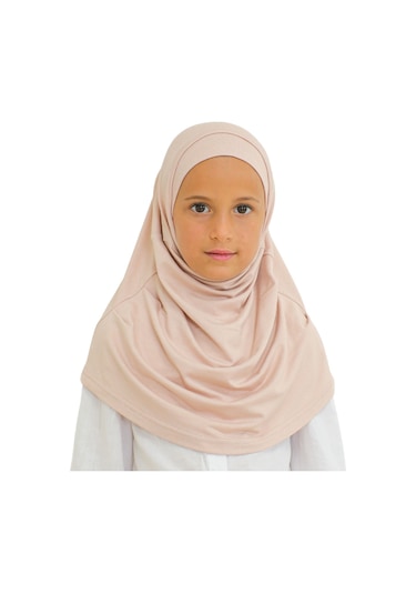 Çocuk Hazır Giyim Başörtüsü Şal Turban Viskon - Bej BEj