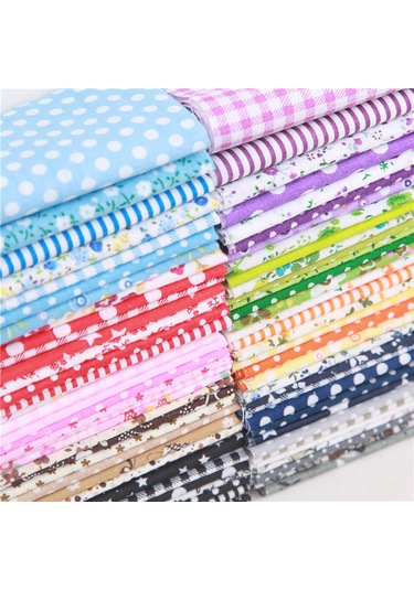 Fosenze El İşi İçin 7 Parça Pamuklu Kumaş Seti - Dıy Çanta, Yastık Kılıfı, Masa Örtüsü Yapımı Gri