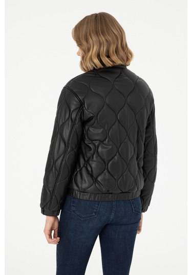 U.s. Polo Assn. Kadın Siyah Deri Mont-kaban 50297262-001 001sıyah