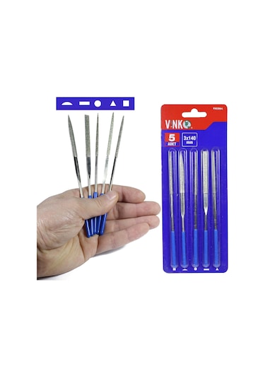 Vinko Elmas Eğe Takımı Izole Saplı 5 Parça 30 X 140 Mm 03064