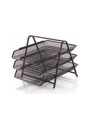 Cassa Evrak Rafı Metal 3'Lü Siyah