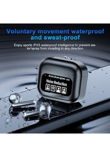 Pazly Springsun Dokunmatik Ekranlı Kulaklık 24h Çalma Süresi Ipx5 Su Geçirmez Şarjlı Spor Kulaklık Bluetooth 5.4