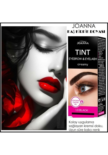 Joanna Kaş Kirpik Krem Boya Siyah Renk Boya+ Oksidan 2 Kutu