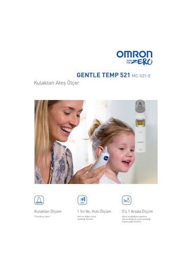 Omron Gentle Temp 521, 3'ü 1 Arada Kulaktan Ateş Ölçer
