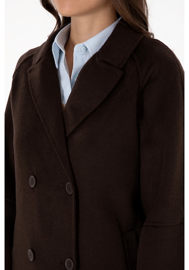 U.s. Polo Assn. Kadın Koyu Kahverengi Kaban 50308642-vr084 Koyu Kahverengi