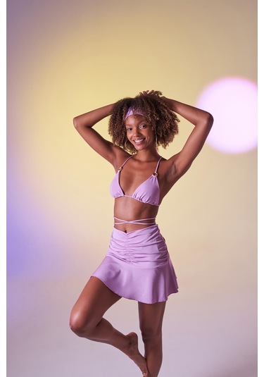 Holly Lolly Üçgen Bağcıklı Ayarlanabilir Delphi Bikini Üstü Pembe