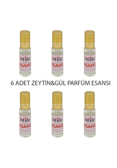 Rose White 5ml. Zeytin&gül Parfüm Esansı 6 Adet Gül