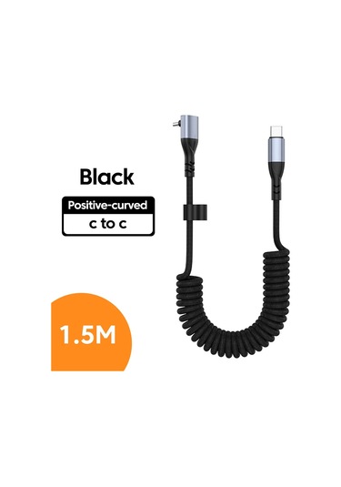Crouch240w Araba Şarj Kablosu 1.5m Geri Çekilebilir Tip C Hızlı Şarj Iphone Uyumlu 15/16 Samsung Huawei Xiaomimavi1.5m