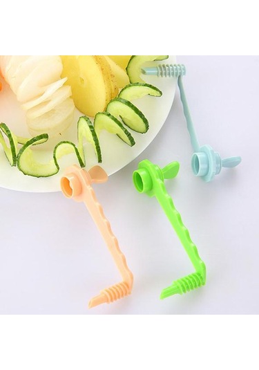 3 Adet Patates Havuç Konk Pembe Sebze Doğrayıcı Diğer