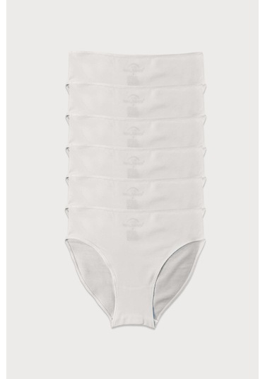 Malabadi Kadın Ekru 6 Lı Paket Modal Dar Kalıp Ara Bel Slip Külot 187 Ekru