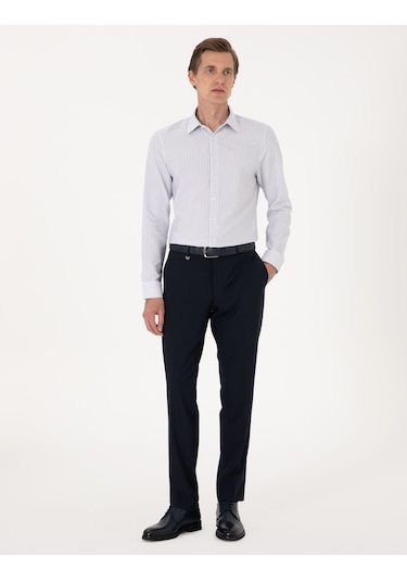 Pierre Cardin Erkek Mavi Gömlek Desenli 50307135-vr036 Mavi