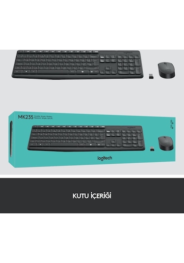 Logitech MK235 Kablosuz Klavye Mouse 920-007925
