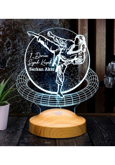 karateci Hediyesi, Karate Tekvando Judo Sporcuya Hediye 3D Led Lamba