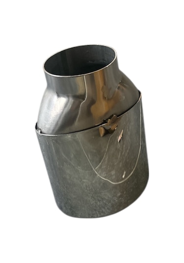 120 Lik Tekli Egzoz Ucu Oval, 120 Mm Oval Egzoz Ucu Eğik Model