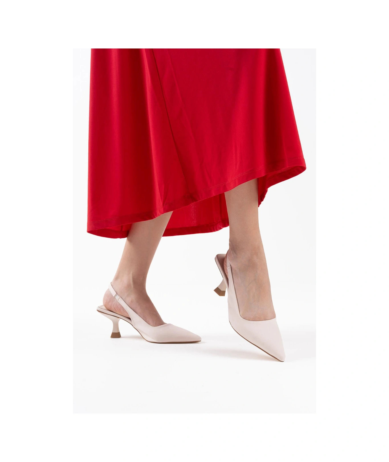 Angelica Kadın Bej Saten Topuklu Ayakkabı Muhtelif