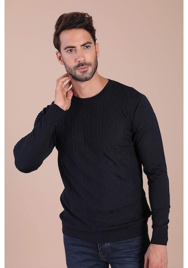 Ferraro Bisiklet Yaka Superfine Yün Kazak - Lacivert Lacivert (490434032) Lacivert