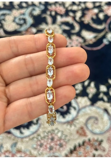 Mavi Topaz Elmas Bileklik 179