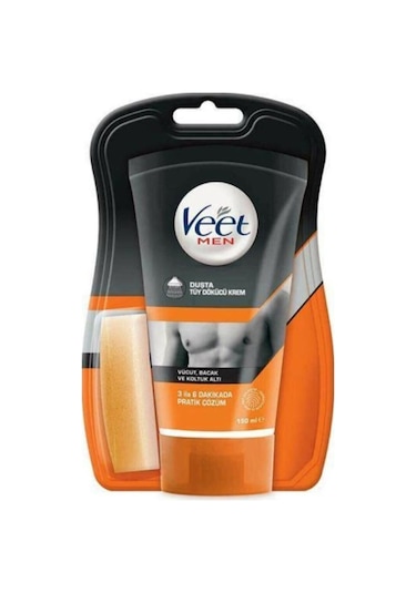 Veet Men Özel Bölgeler İçin Tüy Dökücü Krem 100 ml + Balsam 50 ML + Duşta Tüy Dökücü Krem 150 ML