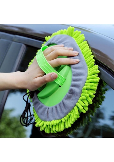 Sihirli Mop Araba Yıkama Fırçası Mikrofiber Bezli Teleskopik