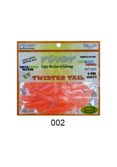 River Twister Tail 6 Cm 10pcs Silikon Yem