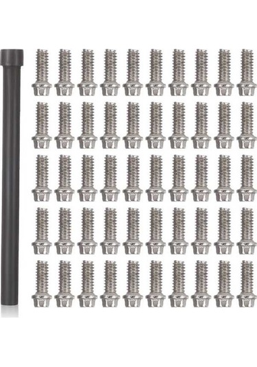 Didadodo 50 Adet M3 Paslanmaz Çelik Cıvata - Rc Araba Jantları İçin 1.9/2.2 İnç - Traxxas, Tamıya Uyumlu, Jant Aksesuarları