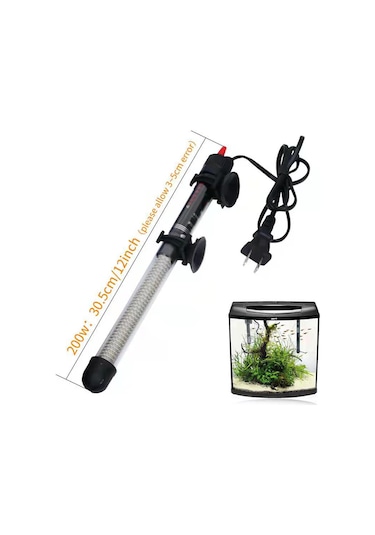 Teltree Akvaryum Otomatik Isıtıcı - 25w Tamamen Su Geçirmez - 20-34 C Ayarlanabilir - Ab Fişli