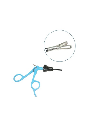 ﻿Barışhan Medikal Laparoskopik Reusable Delik Yuvası Pense 5 x 330 MM 22 MM Çene Mavi