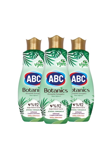 ABC Botanics Konsantre Çamaşır Yumuşatıcısı Nisan Yağmuru 3 x 1440 ML
