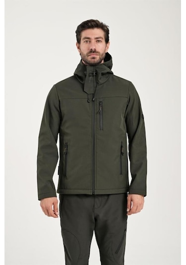 Exuma 2311100 Erkek Haki Yağmur Rüzgar Geçirmez Softshell Mont 001