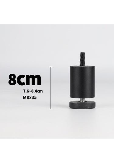 Suntek 4 Adet Alüminyum Alaşımlı Mobilya Ayakları Siyah-8cm Çok Renkli