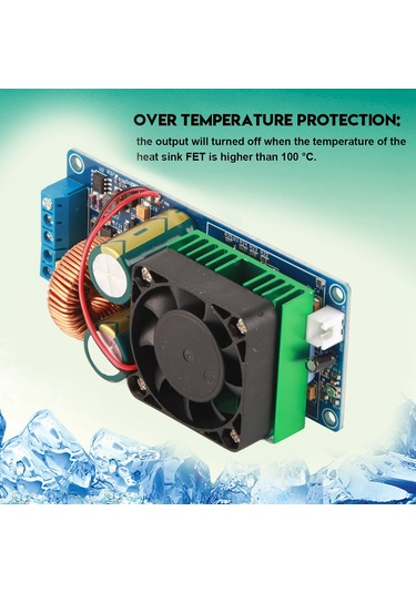 Moveevo Irs2092s Tek Kanal 500w D Sınıf Hıfı Güç Amfi Kartı, 4-8ω Hoparlör Desteği, Kısa Devre Ve Aşırı Sıcaklık Korumalı