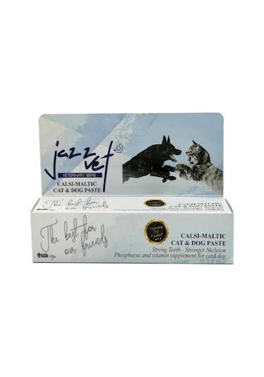 Jazz Vet Calsi Maltic Paste Kediler için Kalsiyum Malt Macunu 100 G