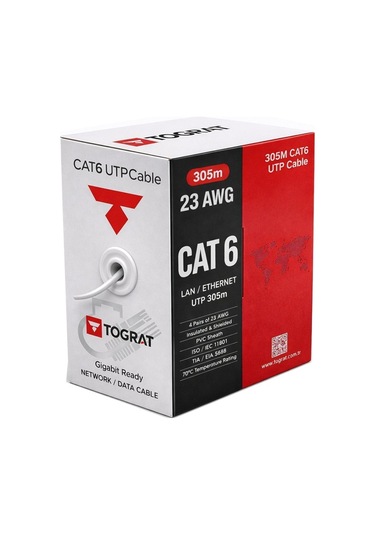 305m Cat6 Cat 6 Kablo - 23 Awg - Ethernet İnternet Kablosu Cat 6e 39215218