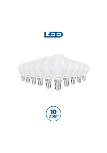 Rtl09211-10 Rother G45 Led Ampul 6w E14 470 Lümen 4500k Gün Işığı Enerji Tasarruflu Ampul 10 Adet