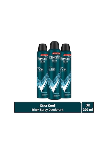 Rexona Extra Cool Erkek Sprey Deodorant 3 x 200 ML